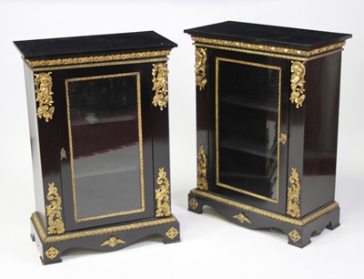 Lot 2529 - A pair of late 19th century ebonised and gilt...