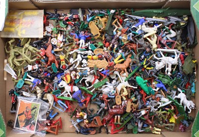 Lot 897 - One tray containing vintage plastic toy...