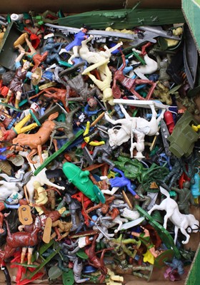 Lot 897 - One tray containing vintage plastic toy...