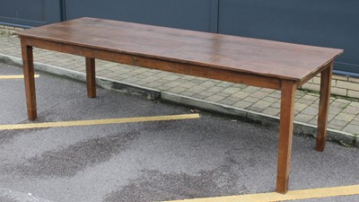 Lot 2525 - An antique elm refectory table, having a four...