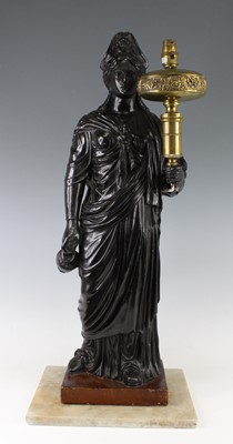 Lot 2321 - A circa 1830 bronzed plaster figure in the...