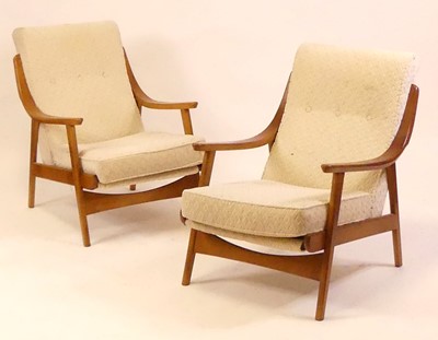 Lot 815 - A pair of 1960s Beautility beech framed open...