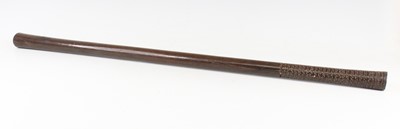 Lot 2290 - A Polynesian Akau Povai iron wood pole club,...