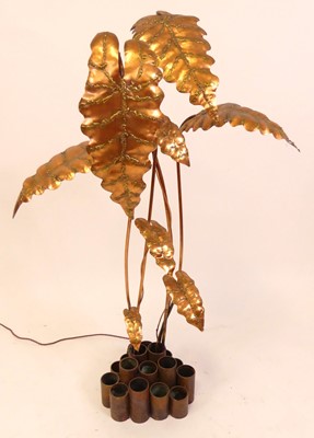 Lot 838 - A 1970s Italian copper freestanding "leaf"...