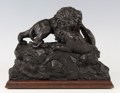 Lot 2320 - A circa 1900 continental animalier bronze...