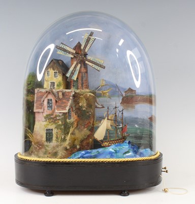 Lot 2345 - A Victorian style musical automata diorama,...