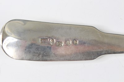 Lot 2068 - A George III silver basting spoon, in the...