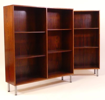 Lot 821 - A pair of 1970s Danish rosewood freestanding...