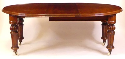 Lot 2504 - A Victorian mahogany extending dining table,...