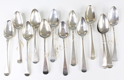 Lot 2060 - A George II silver tablespoon, in the...