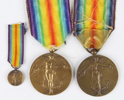 Lot 80 - A pair of WW I Belgian Allied Victory medal,...