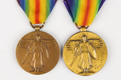 Lot 83 - A pair of WW I American Allied Victory medals,...