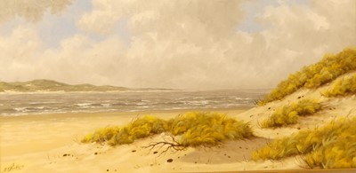 Lot 746 - A. H. Nordberg - Sand Dunes and Seascape, oil...