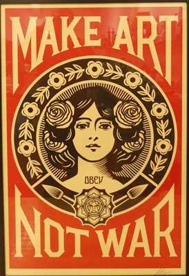 Lot 753 - Shepard Fairey (b.1970) - Make Art Not War...