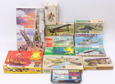 Lot 677 - One tray of plastic kits by Revell Airfix and...