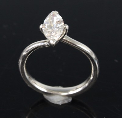 Lot 2238 - A contemporary 18ct white gold diamond...