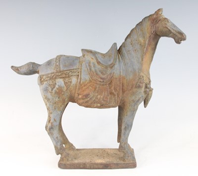 Lot 2351 - A large hollow cast model of a Tang horse, in...