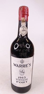 Lot 1341 - Warre's Vintage Port 1963, one bottle