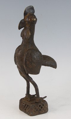 Lot 2282 - A bronze figure, modelled as a chicken with...