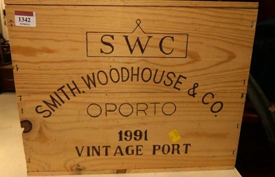 Lot 1342 - Smith Woodhouse & Co vintage port 1991, 12...