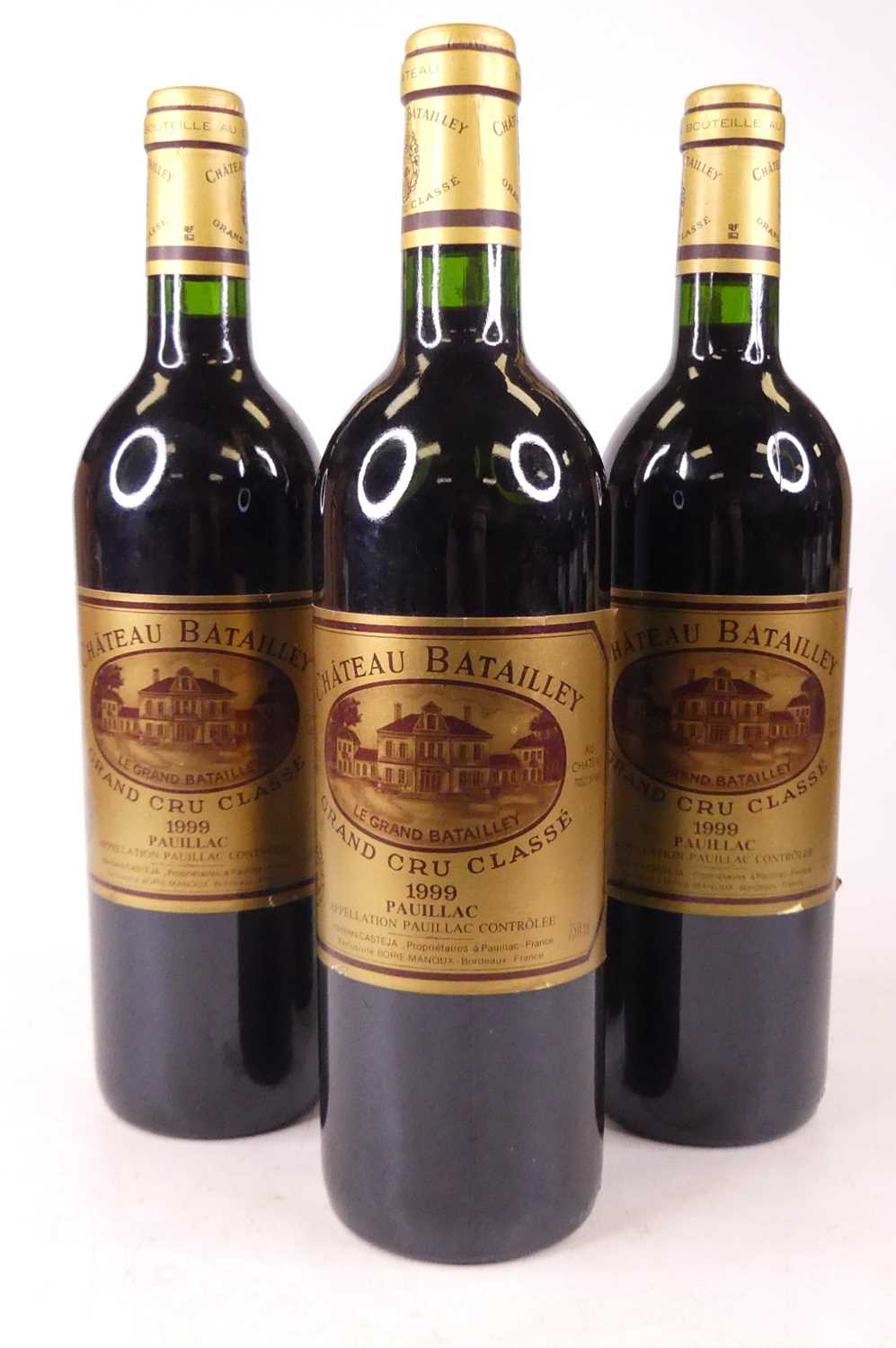 Lot 1023 - Chateau Batailley 1999 Pauillac, three bottles