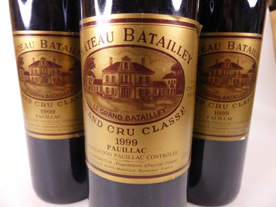 Lot 1023 - Chateau Batailley 1999 Pauillac, three bottles