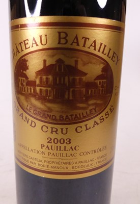 Lot 1025 - Chateau Batailley 2003 Pauillac, one bottle