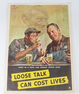 Lot 39 - An American WW II lithograph propaganda poster...