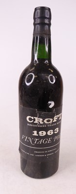 Lot 1343 - Croft Vintage Port 1963, one bottle
