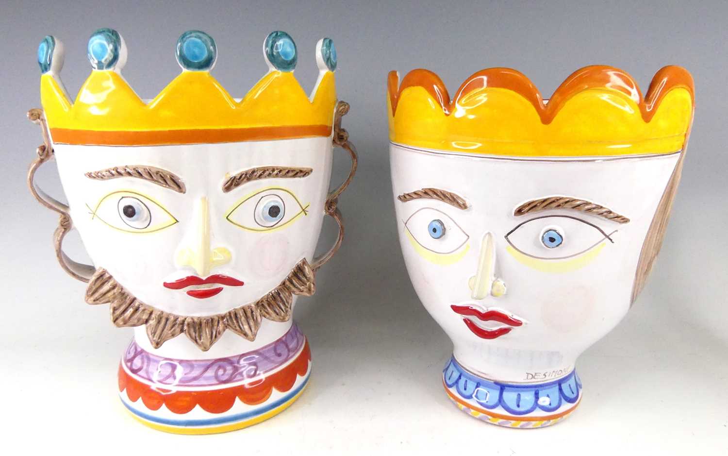 Lot 539 - A pair of large contemporay Italian pottery...