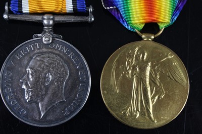 Lot 112 - A WW I British War and Victory pair, naming...