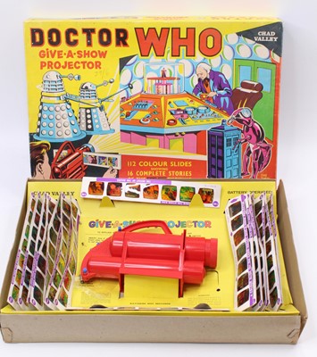 Lot 1643 - A Chad Valley Dr Who Give-a-Show Projector,...