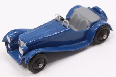 Lot 1128 - Dinky Toys No. 38F Jaguar SS100, dark blue...