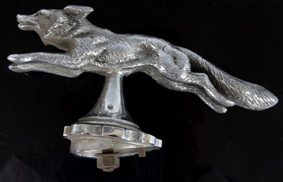 Lot 388 - A 20th century chrome car mascot modelled as a...