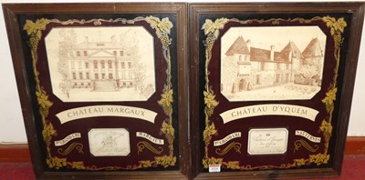 Lot 1524 - A pair of framed displays under glass, one...