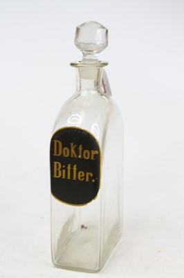 Lot 7 - A glass medicine decanter and stopper,...