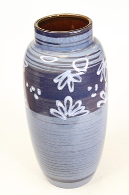Lot 11 - A West German pottery vase, having marbled...