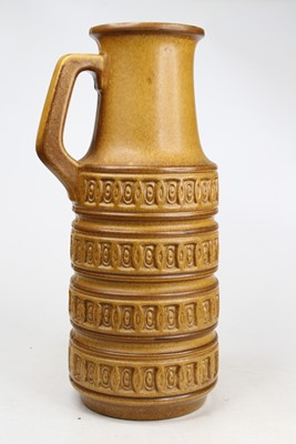 Lot 13 - A West German yellow glazed pottery vase,...