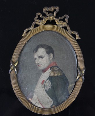 Lot 207 - Napolean Bonaparte, 3.4 length portrait print,...