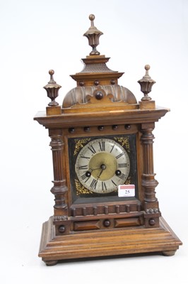 Lot 25 - An early 20th century continental walnut cased...