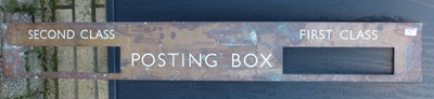 Lot 112 - An original British Railways brass posting box...