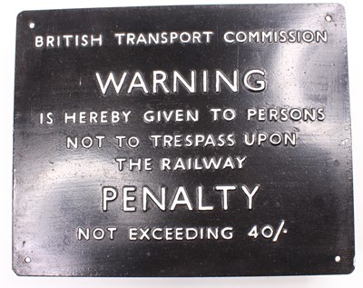 Lot 113 - A British Transport Commission penalty notice...