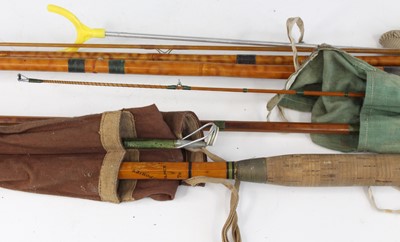 Lot 435 - A  7' two piece split cane fly rod marke...