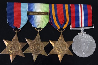 Lot 308 - A WW II group of four medals to include...