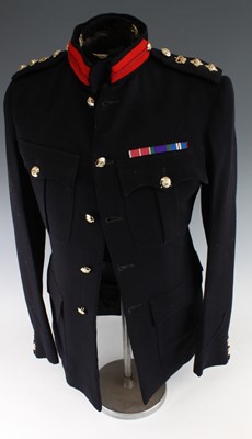 Lot 335 - British Army No1 dress blues jacket with rank...