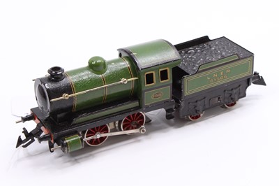 Lot 308 - Bing electric 0-4-0 loco & 4-wheel tender LNER...