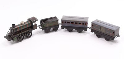 Lot 312 - Kark Bub clockwork 0-4-0 loco & tender with...