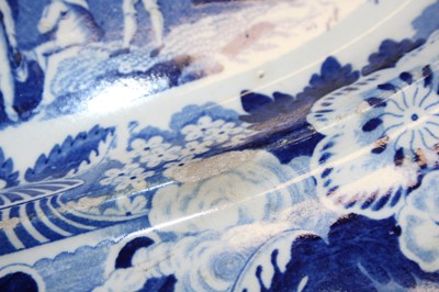 Lot 53 - A 19th century blue & white transfer decorated...