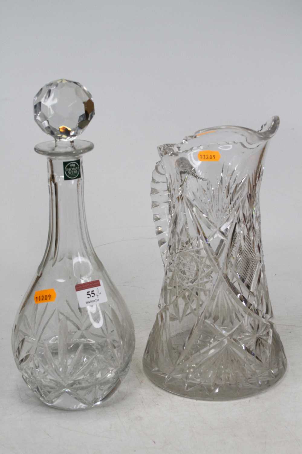 Lot 55 - A Thomas Webb crystal decanter, height 33cm,...