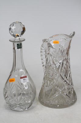 Lot 55 - A Thomas Webb crystal decanter, height 33cm,...